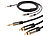 auvisio Premium-Stereo-Kabel 3,5-mm-Klinke auf 2 Cinch-Stecker, 2 m, vergoldet auvisio Klinke-auf-Cinch-Audiokabel