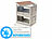 Xcase 2er-Set Camping-Aufbewahrungsboxen, Versandrückläufer Xcase Faltbare Aufbewahrungsboxen mit Deckel, MDF-Ablage und seitlichen Klappen, transparent