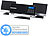 Stereoanlage Wandmontage: auvisio HiFi-Stereoanlage m. Bluetooth, CD, USB, FM, Wecker(Versandrückläufer)