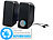 auvisio Stereo-Lautsprecher mit USB-Stromversorgung, Versandrückläufer auvisio PC-Lautsprecher, Stereo, USB