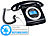 simvalley communications Schnurgebundenes Retro-Festnetztelefon, schwarz (refurbished) simvalley communications Retro Tisch-Festnetz-Telefon