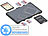 General Office Speicherkarten-Organizer für 2 SD-Karten, Versandrückläufer General Office SD- & microSD-Kartenhalter