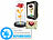 Lunartec Ewige rote Rose unter Glas mit LED-Licht, 21,5 cm, Versandrückläufer Lunartec Ewige Rosen unter Glaskuppel mit LED-Licht in Geschenkverpackung