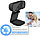 Somikon 4K-USB-Webcam mit Linsenabdeckung, Versandrückläufer Somikon 4K-Webcams