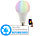 Luminea Home Control WLAN-LED-Lampe, komp. mit Amazon Alexa, Versandrückläufer Luminea Home Control WLAN-LED-Lampen E27 RGBW