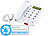 simvalley communications Großtasten-Telefon XLF-40, weiß (Versandrückläufer) simvalley communications Großtasten-Telefone (Festnetz)
