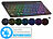GeneralKeys Kompakte Multi-Device-Akku-Funktastatur Bluetooth, Versandrückläufer GeneralKeys Ultraflache, beleuchtete Funk- & Bluetooth Tastatur 