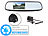 NavGear Full-HD-Rückspiegel-Dashcam mit Rückfahr-Kamera (Versandrückläufer) NavGear Rückspiegel-Dashcams mit Rückfahrkamera