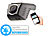 NavGear Unauffällige HD-Dashcam, G-Sensor, WLAN (Versandrückläufer) NavGear WLAN-HD-Dashcams mit App-Steuerungen
