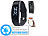 newgen medicals GPS-Fitness-Armband mit XL-Touch-Display, Versandrückläufer newgen medicals