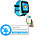 TrackerID Kinder-Smartwatch mit Telefon, SOS-Funktion, blau (Versandrückläufer) TrackerID Kinder-Smartwatches mit GSM- & LBS-Tracking