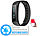 newgen medicals Fitness-Armband m. Bluetooth, Benachrichtigung (Versandrückläufer) newgen medicals Fitness-Armbänder mit Herzfrequenz-Messung und Nachrichtenanzeige