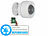 Luminea Home Control 3in1-WLAN-PIR-Bewegungsmelder, Versandrückläufer Luminea Home Control WLAN-PIR-Bewegungsmelder mit Temperatur- & Luftfeuchtigkeits-Sensor