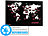Weltzeituhr Wanduhr: Lunartec Digitale Weltzeit-Uhr mit 24 Weltstädten (Versandrückläufer)