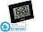 PEARL Funk-Wanduhr mit Jumbo-Uhrzeit, Versandrückläufer PEARL Digitale LCD-Funk-Wanduhren mit Wecker, Datum & Temperatur