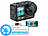 Somikon Mini-Actioncam mit 5K-Auflösung, wasserdicht, Versandrückläufer Somikon 5K-Actioncams mit 2 Displays und WLAN, wasserdicht