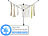 Royal Gardineer 4-Arm-Wäschespinne aus Aluminium, 60 Meter Versandrückläufer Royal Gardineer Drehbare Wäschespinnen