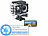 Somikon UHD-Action-Cam DV-3717 mit WLAN, Versandrückläufer Somikon Wasserdichte UHD-Action-Cams mit Webcam-Funktion