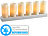 Lunartec Echtwachs-LED-Kerzen mit Ladestation (Versandrückläufer) Lunartec Akku Echtwachs-LED-Kerzen mit Ladestation