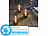 Lunartec 3er-Set Solar-LED-Windlichter "Luna" Versandrückläufer Lunartec Solar-LED-Windlichter mit nachgebildeter Flamme
