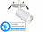 Luminea Schwenkbarer Alu-Wand- & Deckenspot, GU10-Fassung, Versandrückläufer Luminea Schwenkbare Wand- und Deckenspots