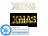 Holzbuchstaben: Lunartec LED-Schriftzug "XMAS" aus Holz & Spiegeln mit Timer, Versandrückläufer