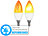 Luminea 2er-Set LED-Lampen mit Flammeneffekt, Versandrückläufer Luminea LED-Flammen-Lampen (E14)
