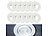 LED Einbaurahmen: Luminea 12er-Set Einbaurahmen für MR16, weiß, schwenkbar