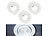 Luminea 3er-Set Einbaurahmen für MR16, weiß, schwenkbar Luminea Lampen-Einbaufassungen