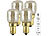 Luminea 4er-Set Backofenlampen, E14, T26, 25 W, 100 lm, warmweiß, bis 300 °C Luminea Backofenlampen E14 (warmweiß)