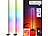 Luminea Home Control 2er-Set WLAN-Steh-/Eck-Leuchten mit RGB-CCT-IC-LEDs, 12W, App, schwarz Luminea Home Control WLAN-LED-Steh-/Eck-Leuchten mit App