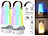 Lunartec 2er-Set 2in1-Steckdosen-Nachtlichte mit PIR-Sensor & Akku-Tischleuchte Lunartec 2in1-Steckdosen-Nachtlichter mit PIR-Sensor & RGBW-Akku-Tischleuchte