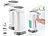 PEARL 2er-Set automatische Seifenspender mit Bewegungssensor, grau PEARL Automatische Seifen- und Desinfektionsmittel-Spender