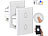 Luminea Home Control 2er-Set Touch-Doppel-Lichttaster, komp. zu Alexa & Google Assistant Luminea Home Control WLAN-Lichttaster