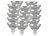 Luminea 18er-Set LED-Spots mit Glasgehäuse GU5.3, 3 W, 250 lm Luminea