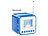 auvisio Mini-MP3-Station MPS-560.cube mit Radio, Versandrückläufer auvisio MP3-Würfel-Radios mit Bluetooth und Wecker