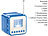 auvisio Mini-MP3-Station MPS-560.cube mit Radio, Wecker & Bluetooth, 8 Watt auvisio MP3-Würfel-Radios mit Bluetooth und Wecker