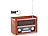 auvisio Digitales Nostalgie-Stereo-Radio mit DAB+, Bluetooth 5.0, FM & Wecker auvisio