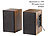 auvisio Aktives Stereo-Regallautsprecher-Set im Holz-Gehäuse mit Bluetooth auvisio Aktive Stereo-Regallautsprecher-Set mit Bluetooth und USB-Ladeports