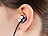 auvisio In-Ear-Headset mit 2x 2 Membranen & 3-Tasten-Bedienteil, 3,5-mm-Klinke auvisio Headsets mit Doppel-Lautsprechern (In-Ear)