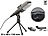 Standmikrofon: auvisio Profi-Kondensator-Studio-Mikrofon mit Stativ, 3,5-mm-Klinkenstecker