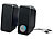 auvisio Stereo-Lautsprecher mit USB-Stromversorgung, 24 Watt, 3,5-mm-Klinke auvisio PC-Lautsprecher, Stereo, USB