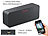 auvisio Stereo-Lautsprecher, Bluetooth, Freisprecher, MP3, FM-Radio, 20 Watt auvisio MP3-Lautsprecher mit Bluetooth