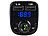 auvisio 3in1-Kfz-FM-Transmitter, Freisprecher m. Bluetooth, Ladegerät, mit App auvisio Kfz-FM-Transmitter mit App, Bluetooth, Freisprecher, USB-Ladeports