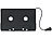 auvisio Kabelloser Kassetten-Musik-Adapter, Bluetooth 5.0, Versandrückläufer auvisio Kassetten-Musik-Adapter mit Bluetooth & Freisprech-Funktionen