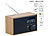 VR-Radio Digitales DAB+/FM-Radio mit Wecker, LCD-Display, Holzdesign, 4 W VR-Radio Digitale DAB+/FM-Radios mit Wecker