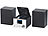 auvisio Micro-Stereoanlage mit Webradio, DAB+, FM, CD, Bluetooth, USB, 60 Watt auvisio DAB-Internetradios mit CD-Player und Bluetooth