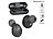 auvisio True Wireless In-Ear-Headset, Bluetooth 5, Ladebox, 26 Std. Spielzeit auvisio Kabelloses In-Ear-Stereo-Headsets mit Bluetooth, Lade-Etui und Sprach-Assistent
