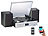 auvisio Plattenspieler/Digitalisierer, DAB+, CD, Bluetooth, MC, USB, MP3, 80 W auvisio DAB-HiFi-Stereoanlagen & Audio-Digitalisierer für Schallplatten, CDs und Kassetten
