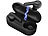auvisio In-Ear-Stereo-Headset mit ANC und Powerbank-Ladebox, 30 Std. Spielzeit auvisio True-Wireless-Headsets mit Geräusch-Unterdrückung und Lade-Etuis